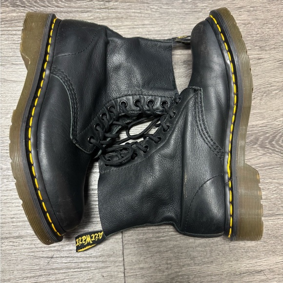 Dr. Martens Black Leather Combat Boots - Picture 5 of 7